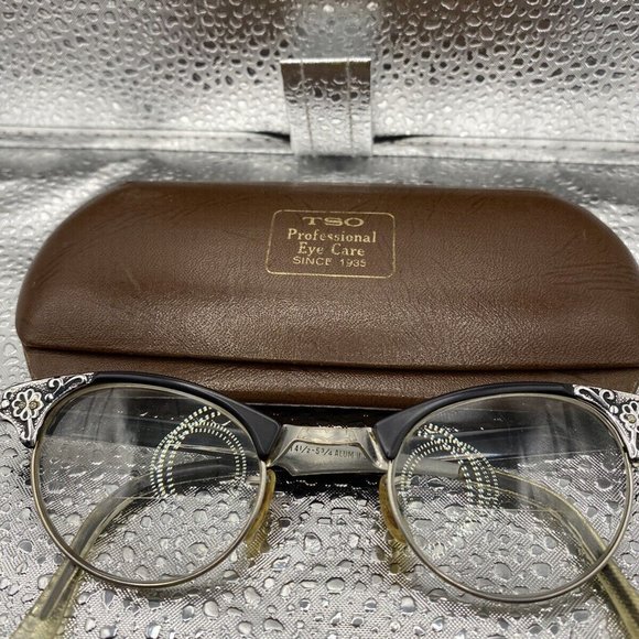 ArtCraft Cat-Eye Eyeglasses sunglasses FRAMES RARE VINTAGE METAL - Picture 5 of 5